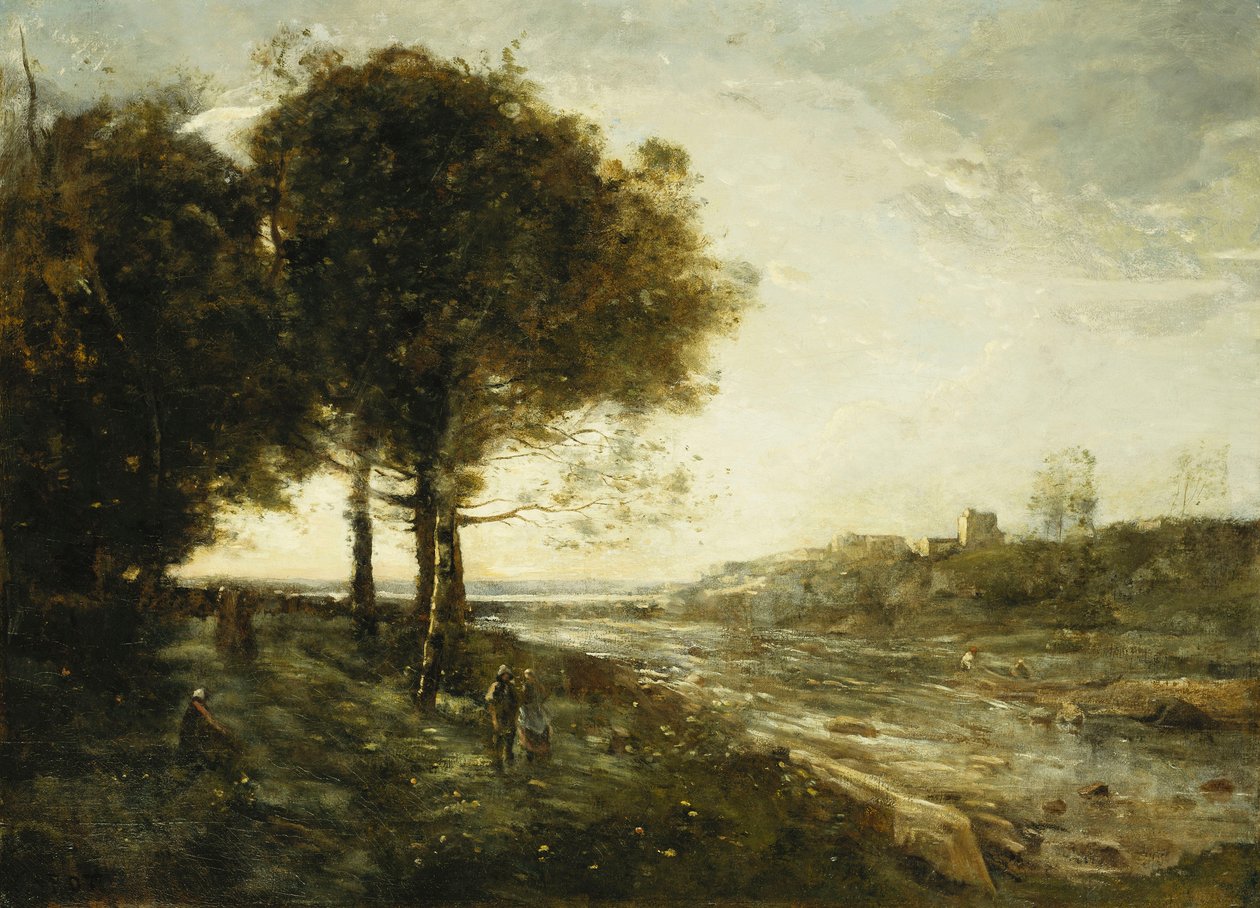A River in Romagna by Jean-Baptiste-Camille Corot