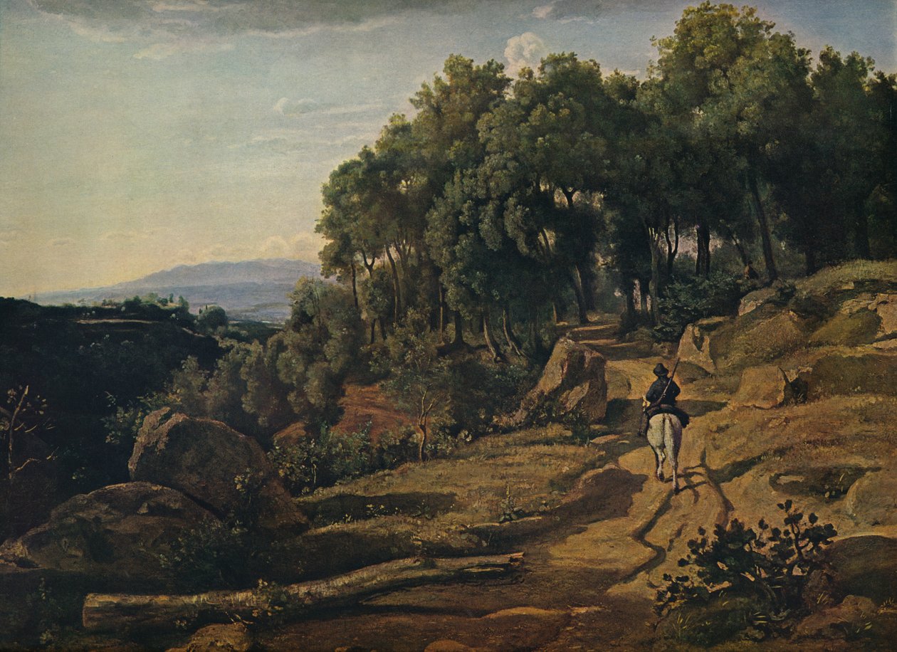 A View Near Volterra by Jean Baptiste Camille Corot