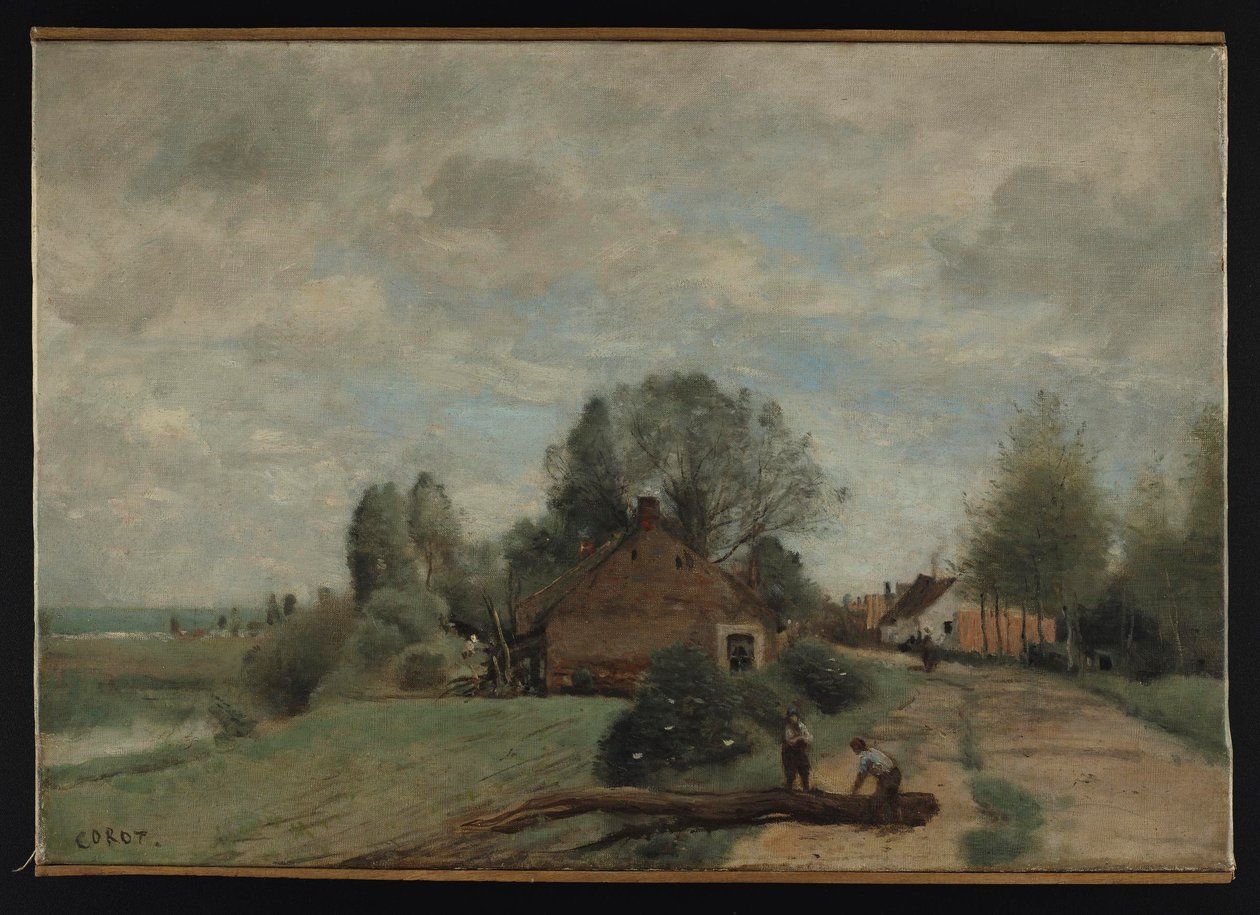 The Road to the Woodcutters, Arleux-du-Nord, 1871 by Jean Baptiste Camille Corot