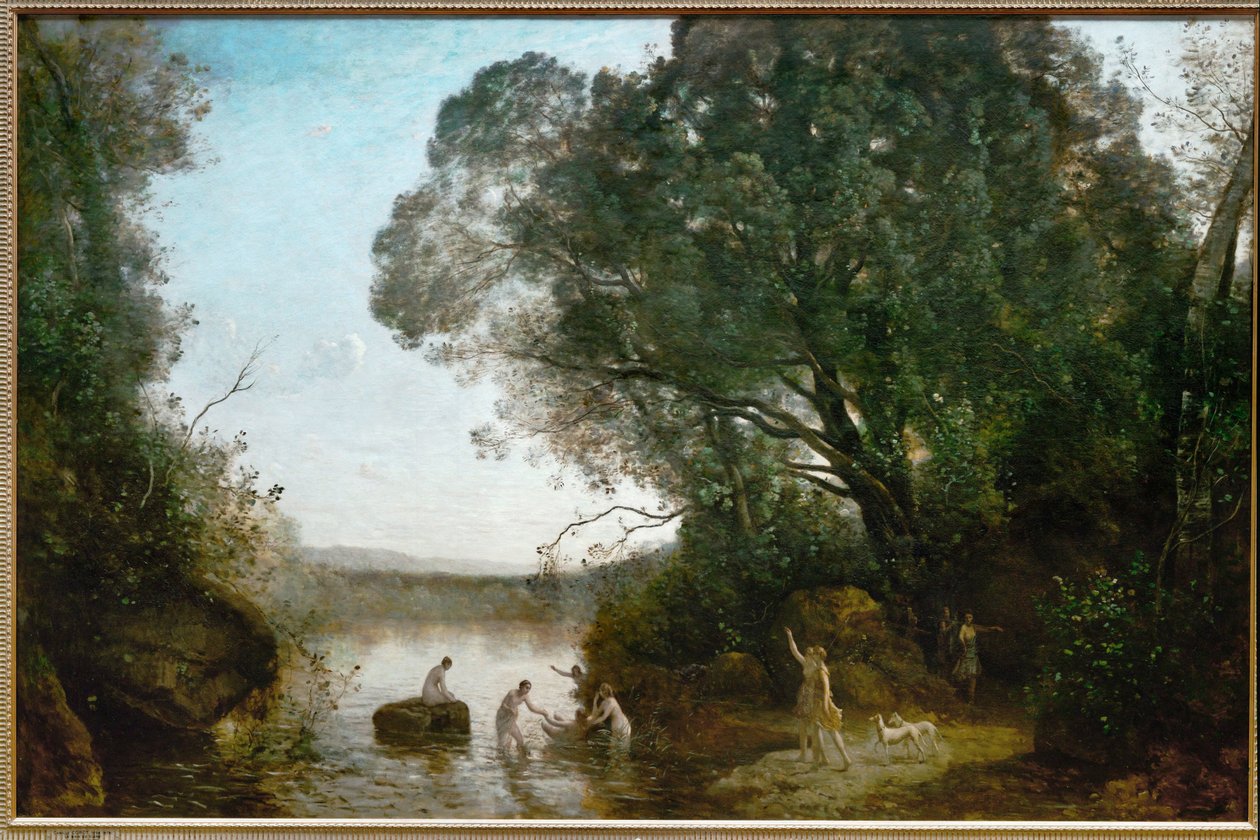 Diana Bathing by Jean Baptiste Camille Corot