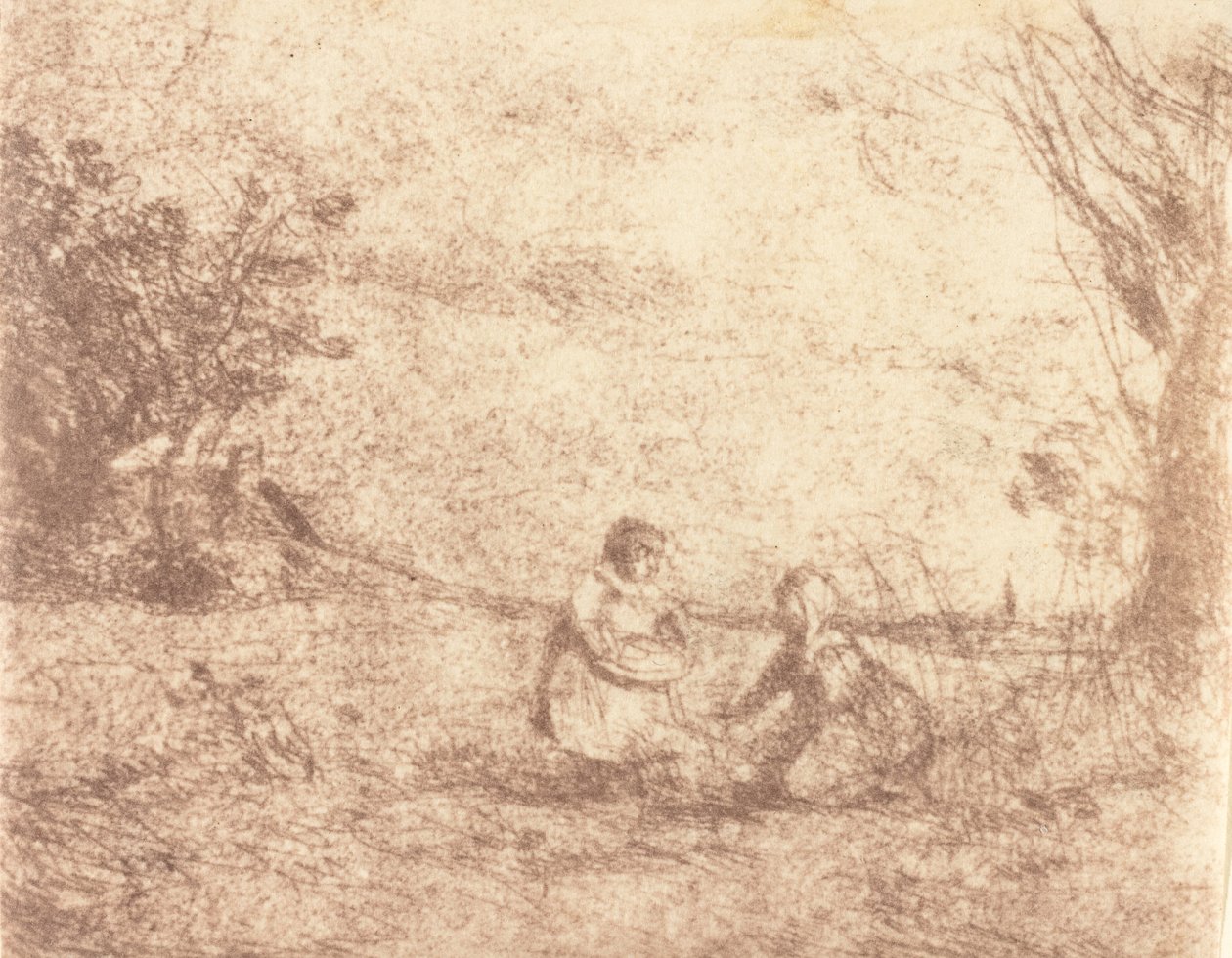 Farm Children, 1853 by Jean Baptiste Camille Corot