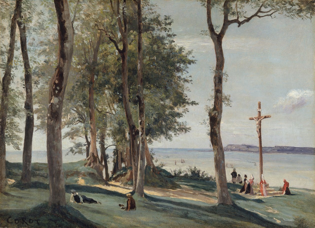 Honfleur: Calvary, ca. 1830 by Jean Baptiste Camille Corot