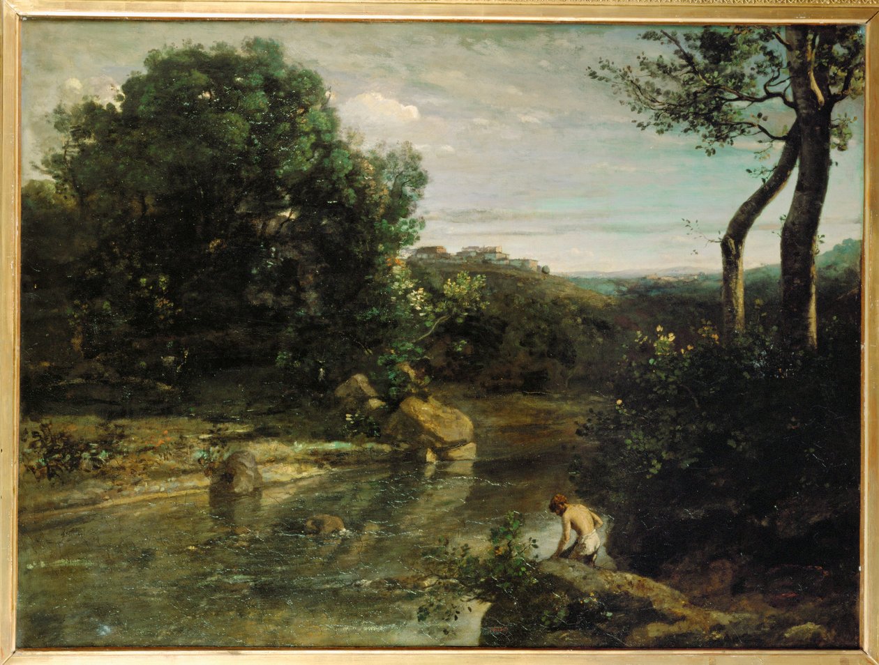Italian Impressions or Italian Landscape by Jean Baptiste Camille Corot
