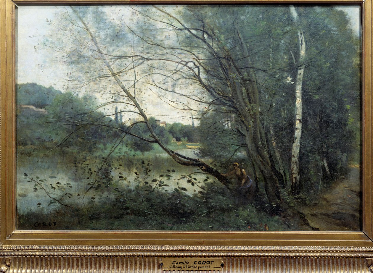 The Pond with the Tree by Jean Baptiste Camille Corot
