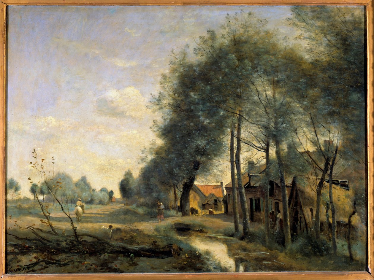 La Route de Sin le Noble, Near Douai by Jean Baptiste Camille Corot