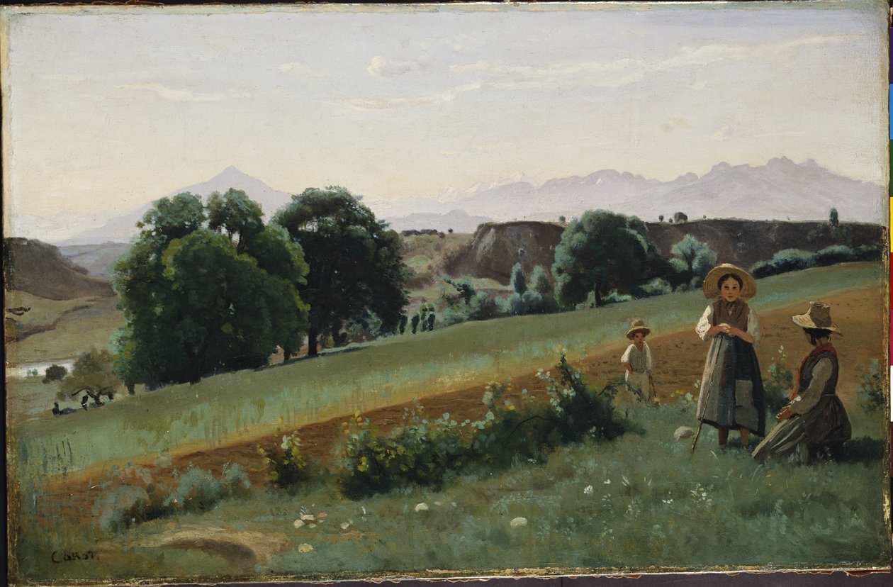 Landscape at Mornex by Jean Baptiste Camille Corot
