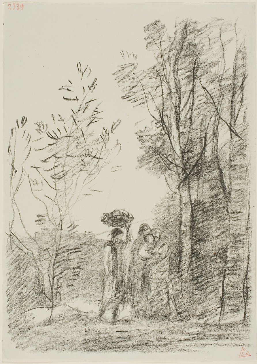 Meeting in the Woods by Jean Baptiste Camille Corot