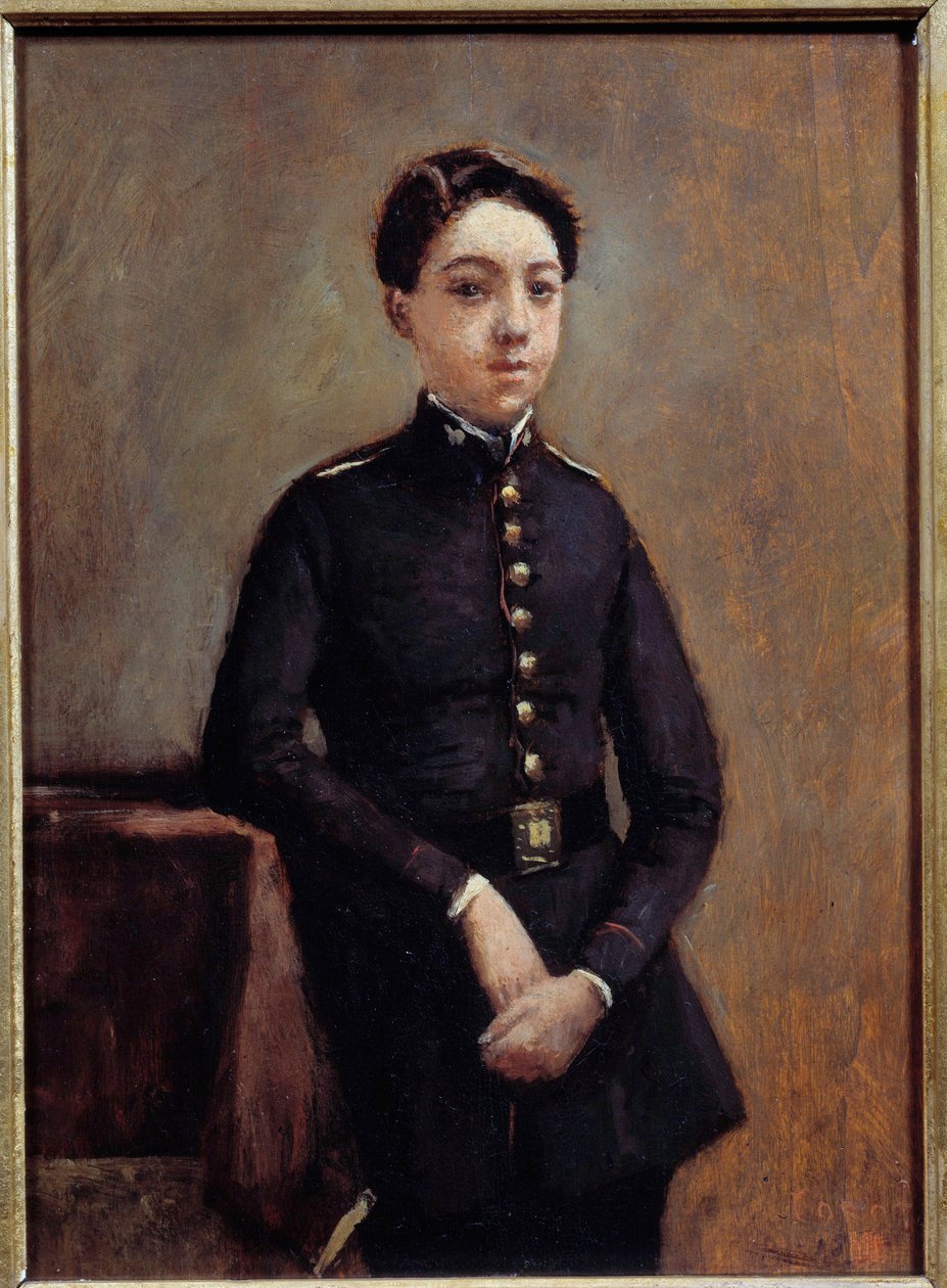 Portrait of Collegian Abel Chambaud by Jean Baptiste Camille Corot