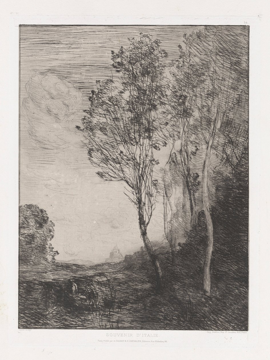 Souvenir by Jean Baptiste Camille Corot: Fine art print