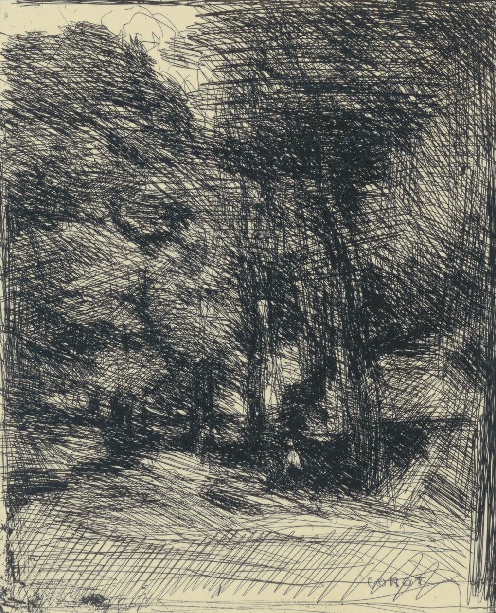 Souvenir of Bas-Bréau by Jean Baptiste Camille Corot