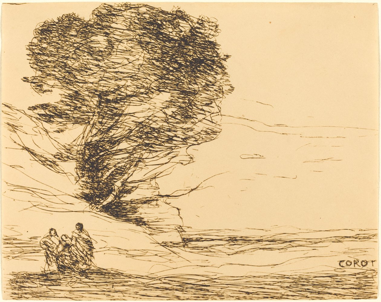 Souvenir of Antibes by Jean Baptiste Camille Corot