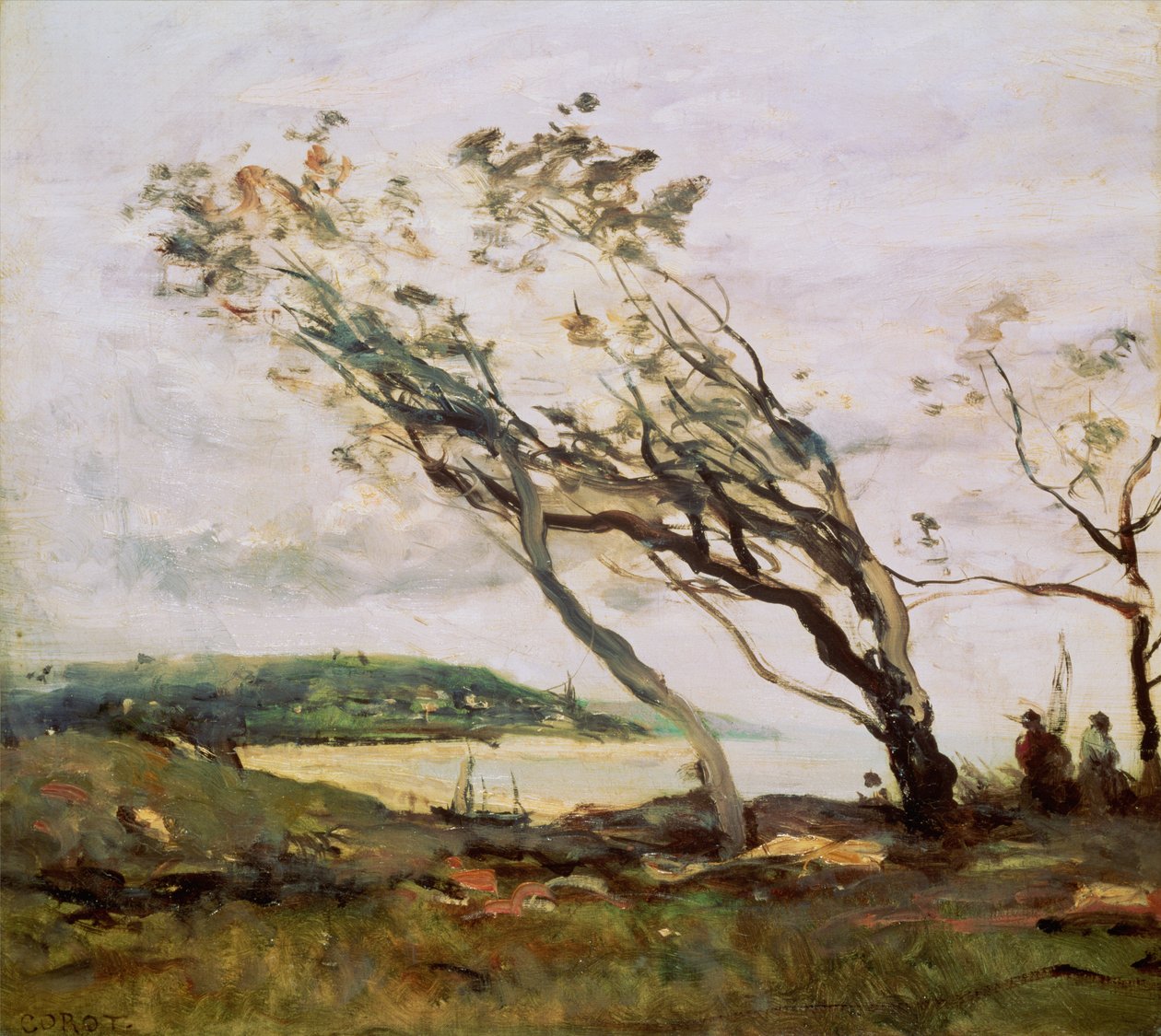 Stormy day on the Channel by Jean Baptiste Camille Corot