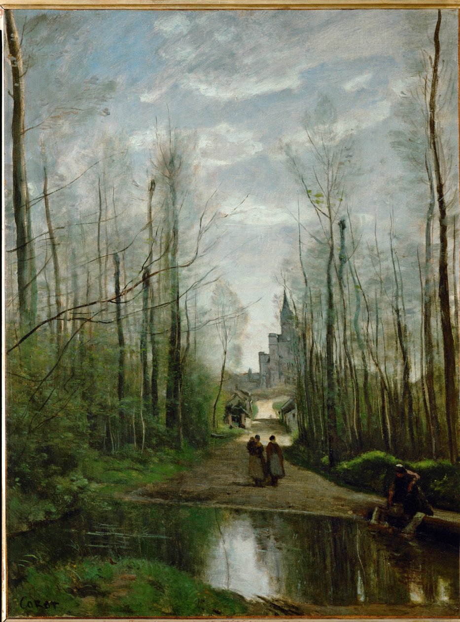 The Church of Marissel by Jean Baptiste Camille Corot