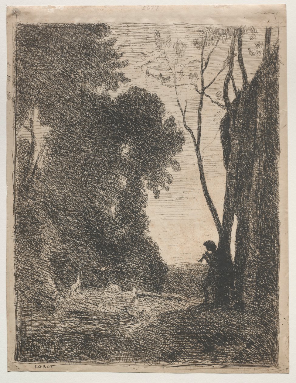 The Little Shepherd, 1855 by Jean Baptiste Camille Corot