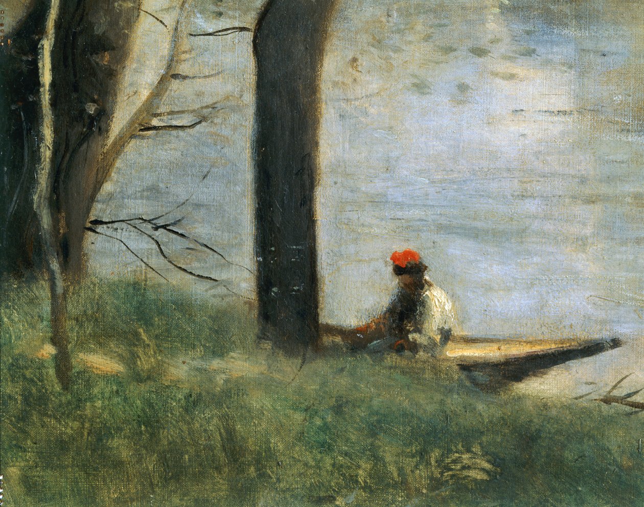 The Bridge at Mantes, France by Jean Baptiste Camille Corot