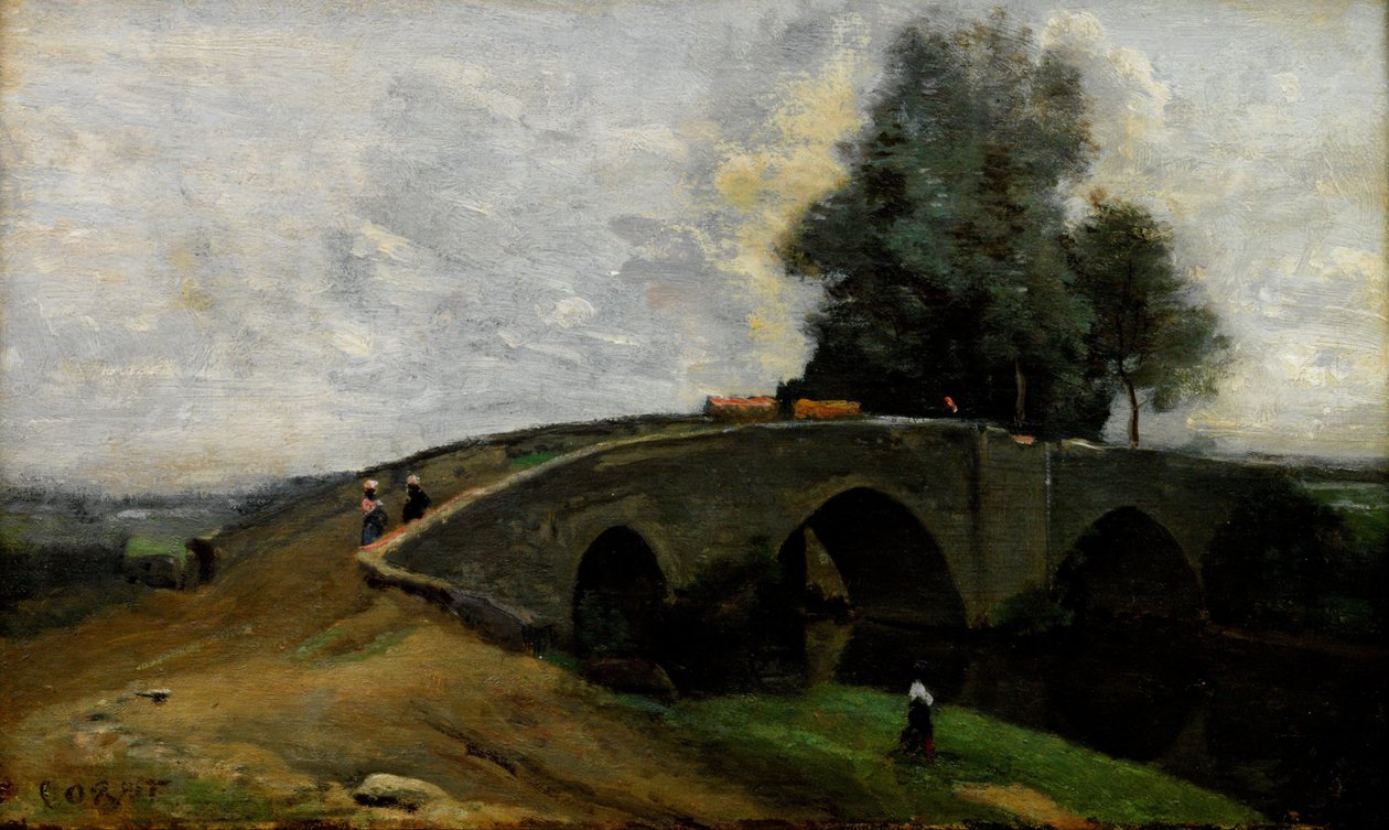 The Old Bridge by Jean Baptiste Camille Corot