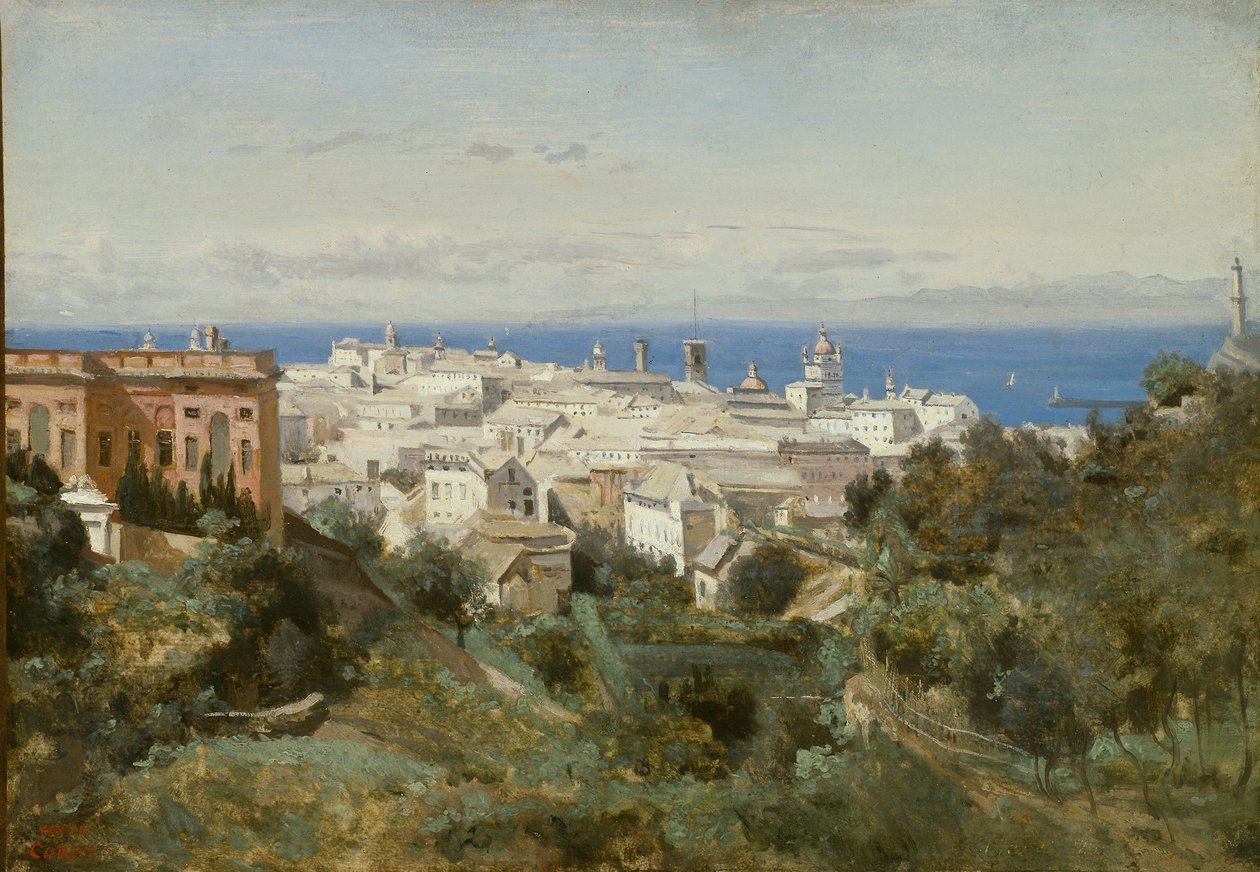 View of Genoa by Jean Baptiste Camille Corot