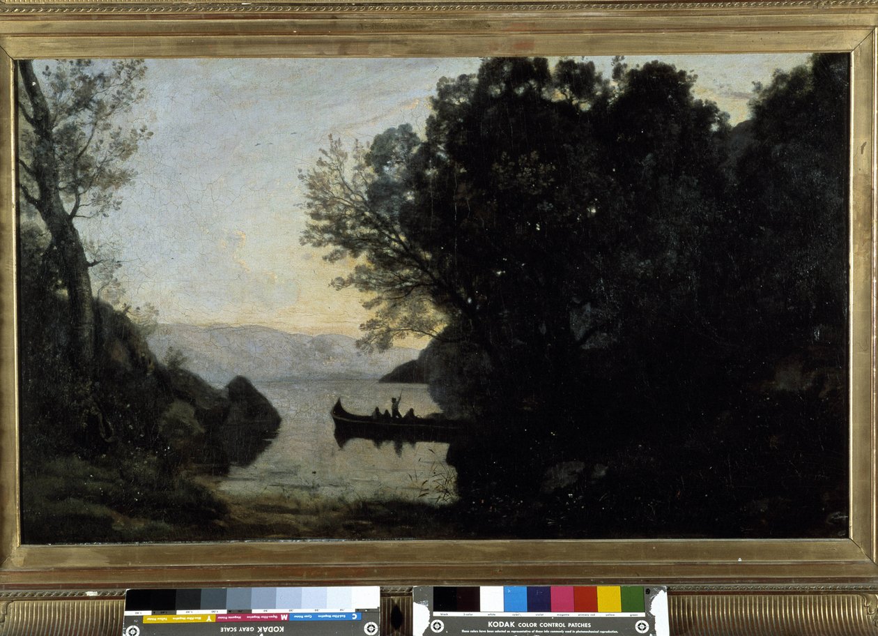 View taken from Riva, Italian Tyrol by Jean Baptiste Camille Corot