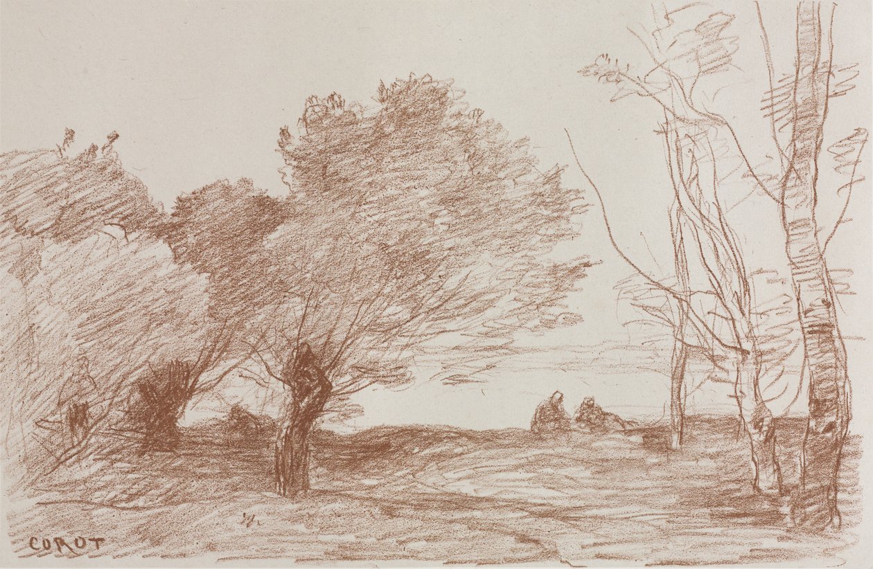 Willows and Poplars by Jean Baptiste Camille Corot