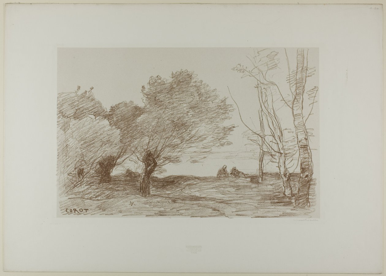Willows and White Poplars by Jean Baptiste Camille Corot