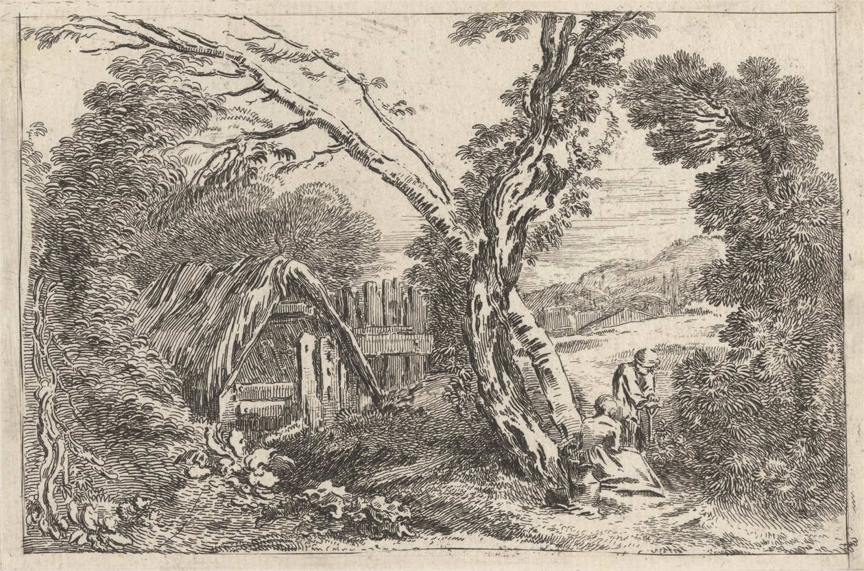 Man and Woman Digging, Plate from 