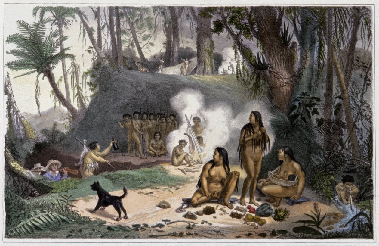 Indians in Brazil by Jean Baptiste Debret