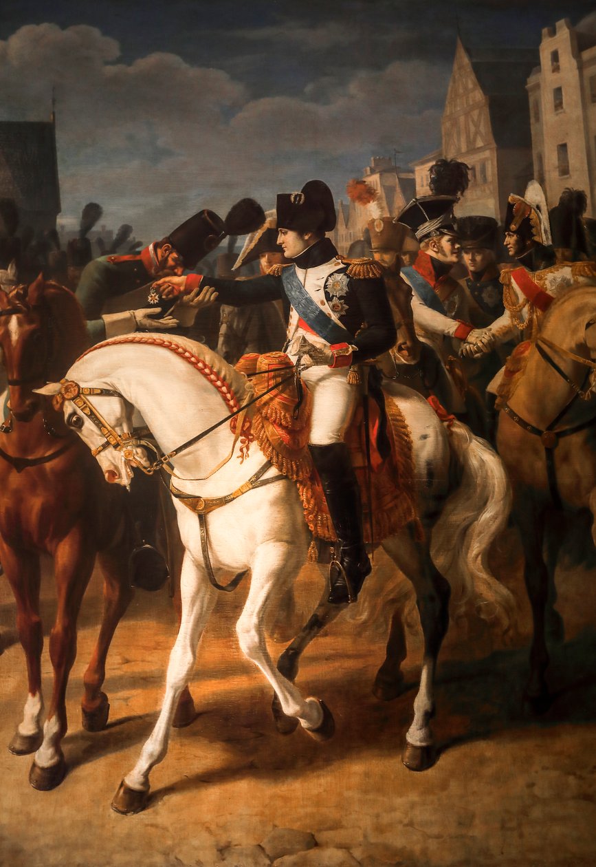 Napoleon Gives the Cross of the Legion of Honor to a Russian Soldier in Tilsitt 1808 by Jean Baptiste Debret