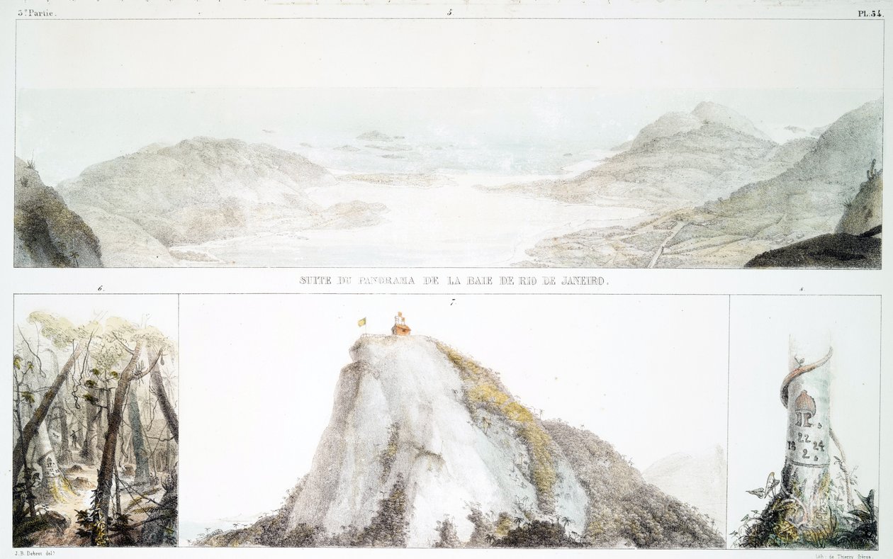 Panorama of the Bay of Rio de Janeiro by Jean Baptiste Debret