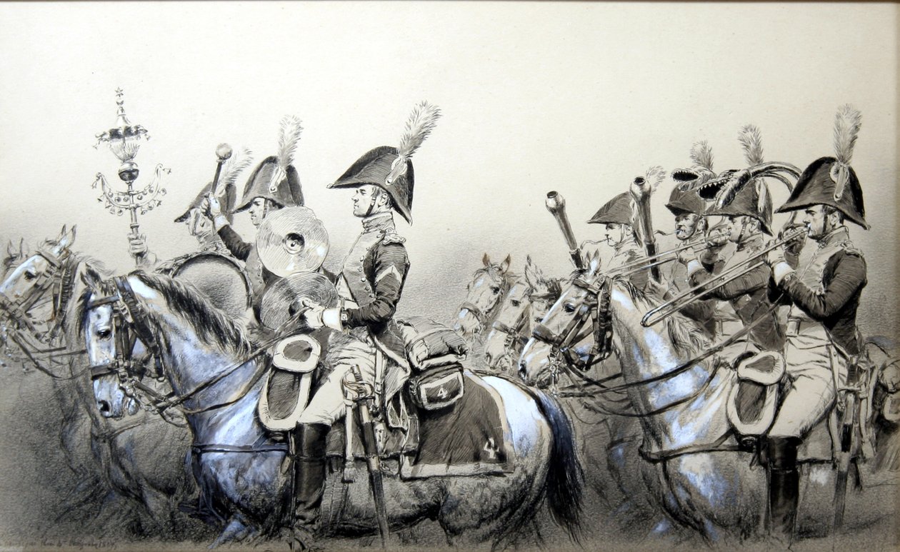 Napoleonic Wars, Band of the 4th Dragoons by Jean Baptiste Edouard Detaille