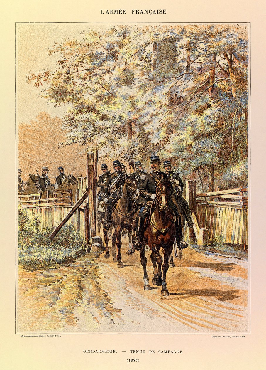 Gendarmerie in Field Dress in 1887 by Jean Baptiste Edouard Detaille