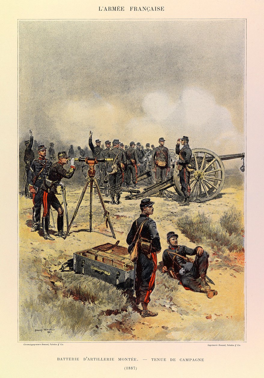 Battery of Artillery Mounted in Field Uniform in 1887 by Jean Baptiste Edouard Detaille