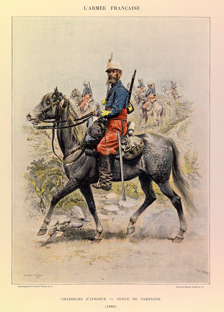 Hunters of Africa in Country Dress in 1886 by Jean Baptiste Edouard Detaille