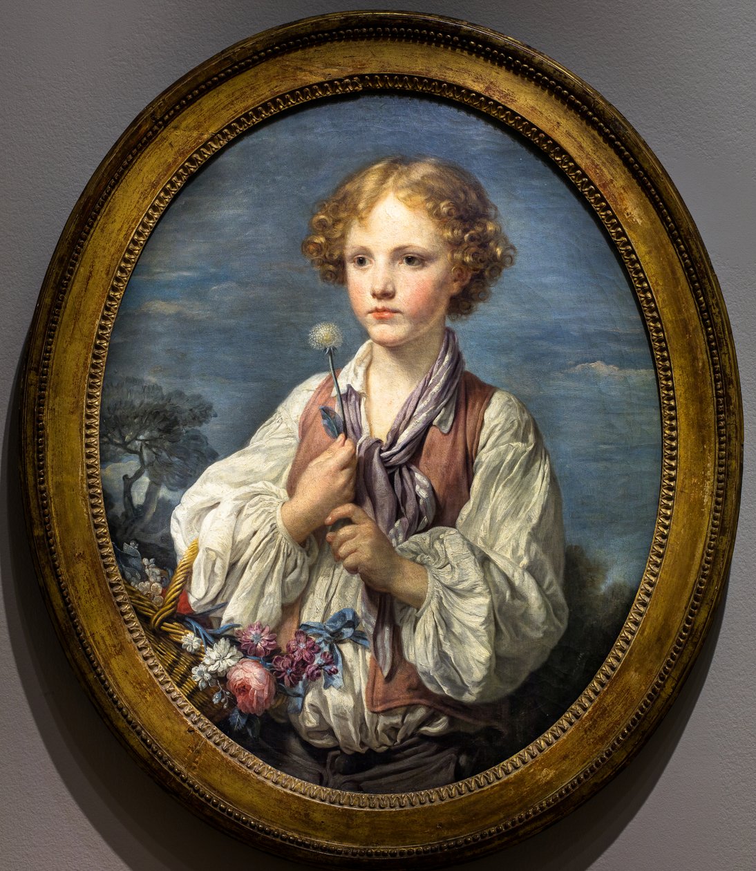 A Young Shepherd by Jean Baptiste Greuze