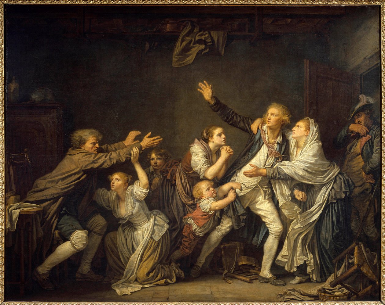 A Father Denies His Son Forced to Leave the Family Home by Jean Baptiste Greuze