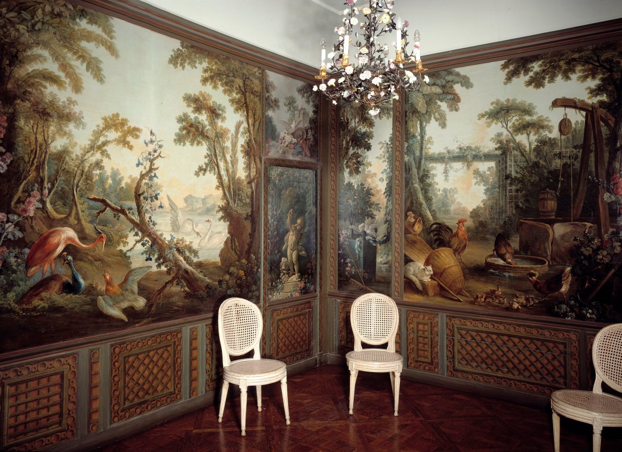 Internal view of the Salon Demarteau by Jean-Baptiste Huet