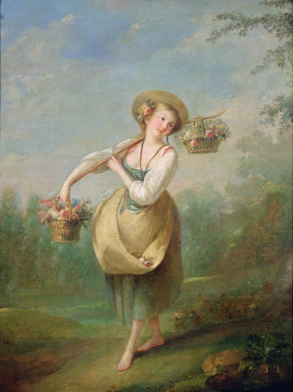 The Flower Girl by Jean Baptiste Huet