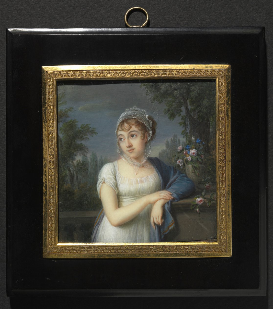 Portrait of a Woman Near a Balustrade, 1804 by Jean Baptiste Jacques Augustin