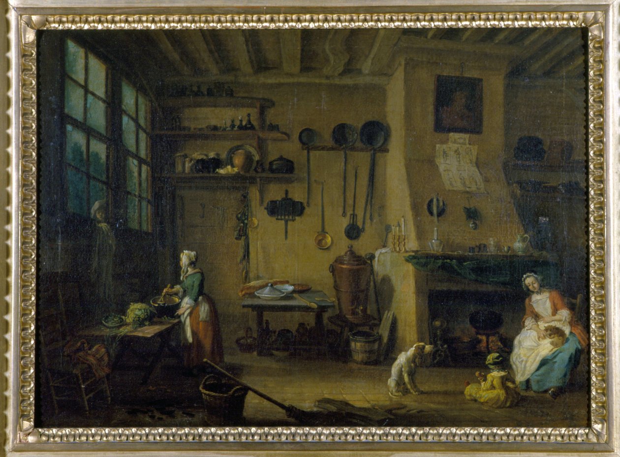Bourgeoise cuisine - late 17th century, Museum of Fine Arts of Dijon. by Jean Baptiste Lallemand