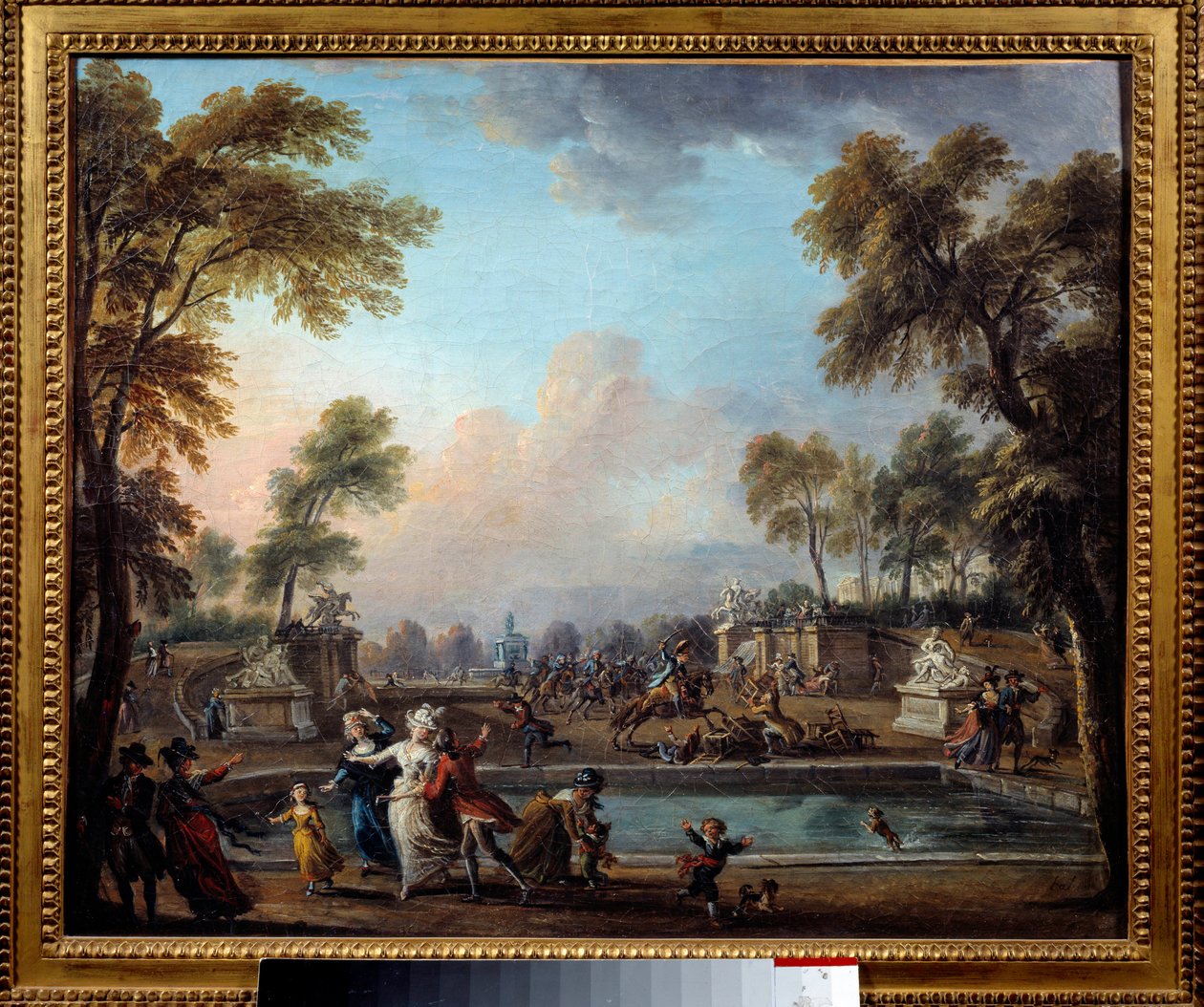 The charge of the Prince of Lambesc in the Jardin des Tuileries on July 12 by Jean Baptiste Lallemand