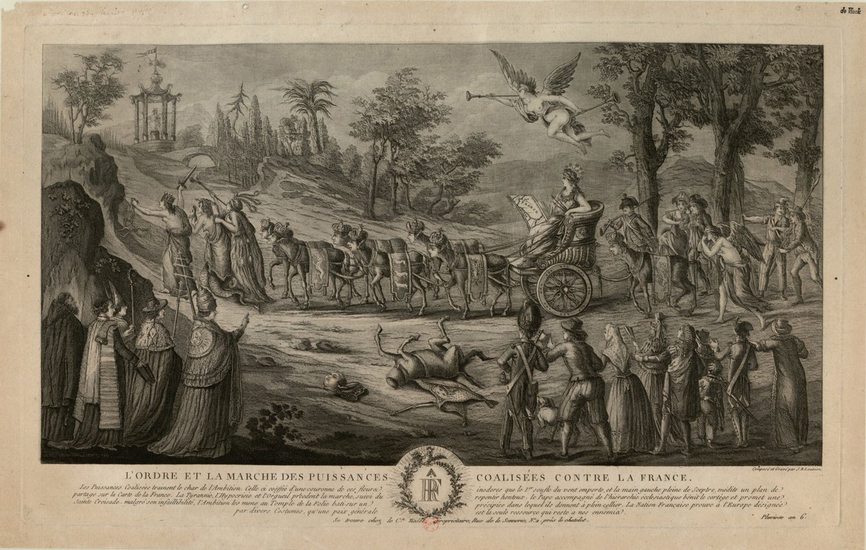 March of the Powers Allied against France by Jean Baptiste Marie Louvion