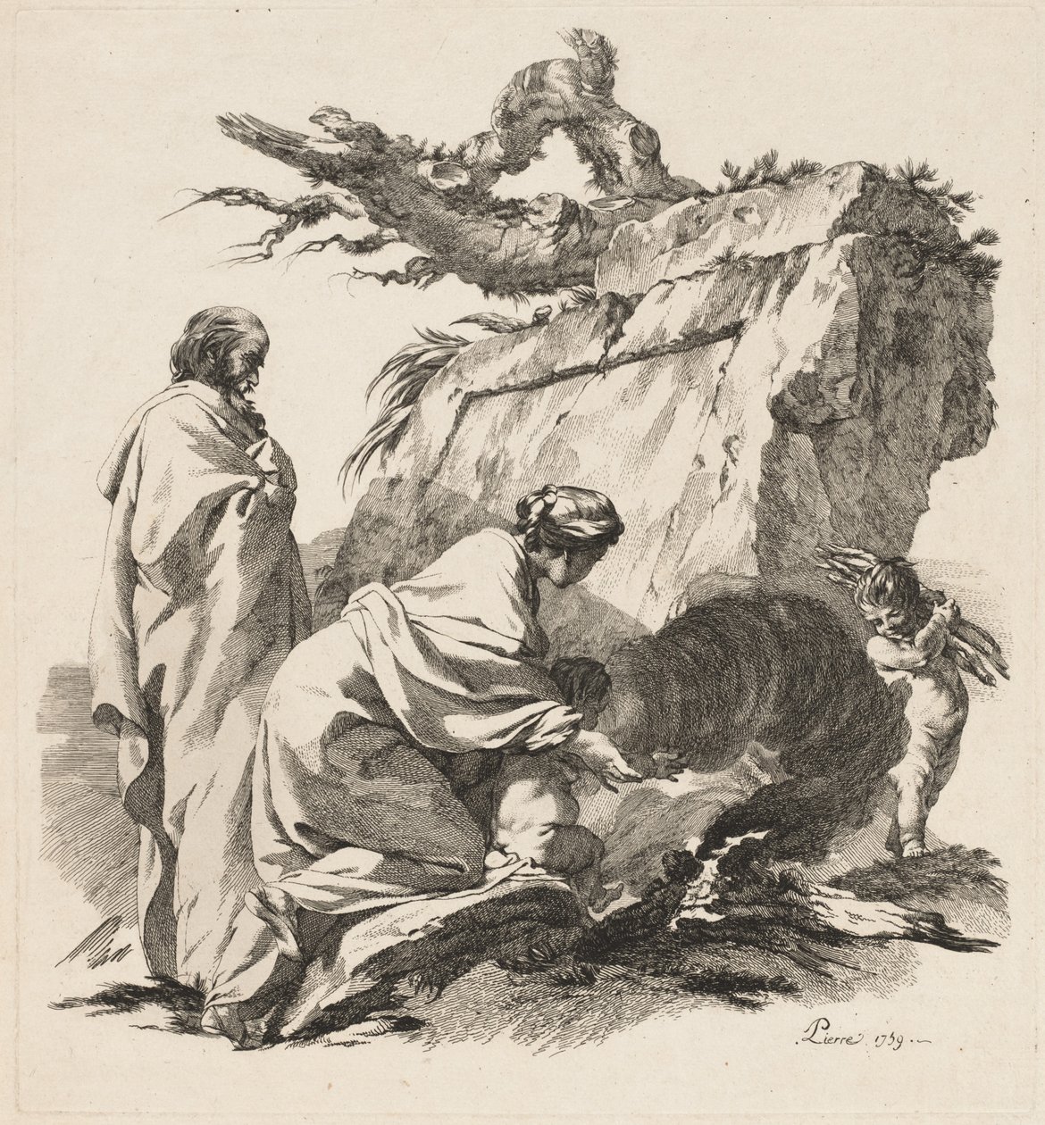 Rest on the Flight into Egypt by Jean Baptiste Marie Pierre