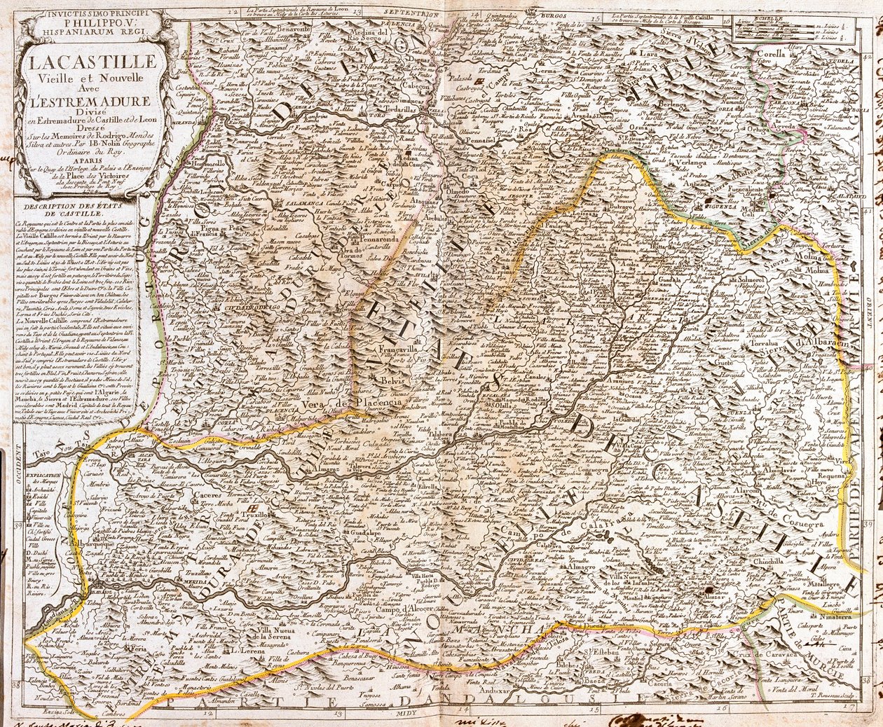 Map of Castile by Jean Baptiste Nolin