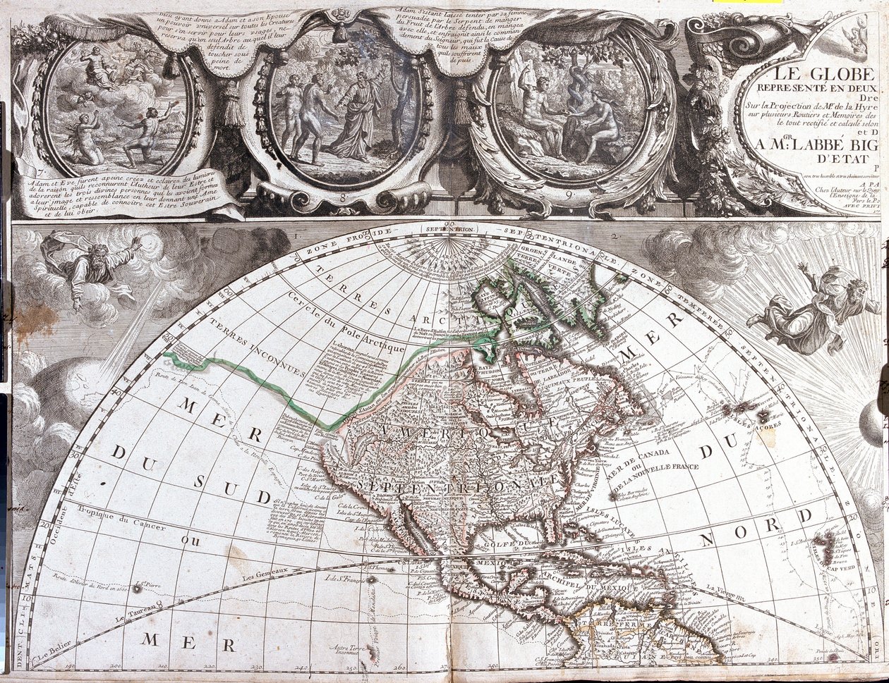 Map of North America by Jean Baptiste Nolin
