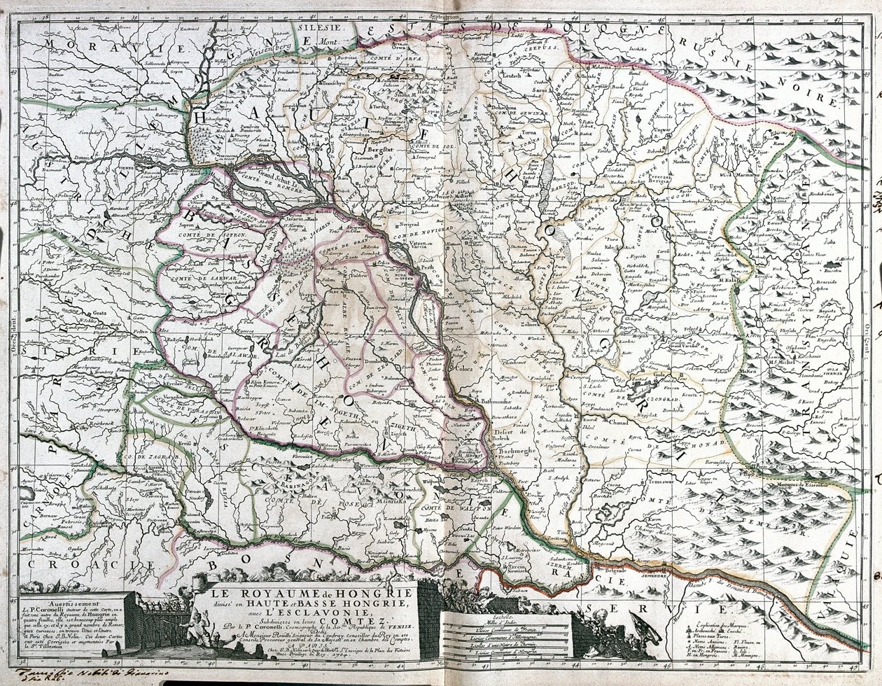 Map of the Kingdom of Hungary by Jean Baptiste Nolin