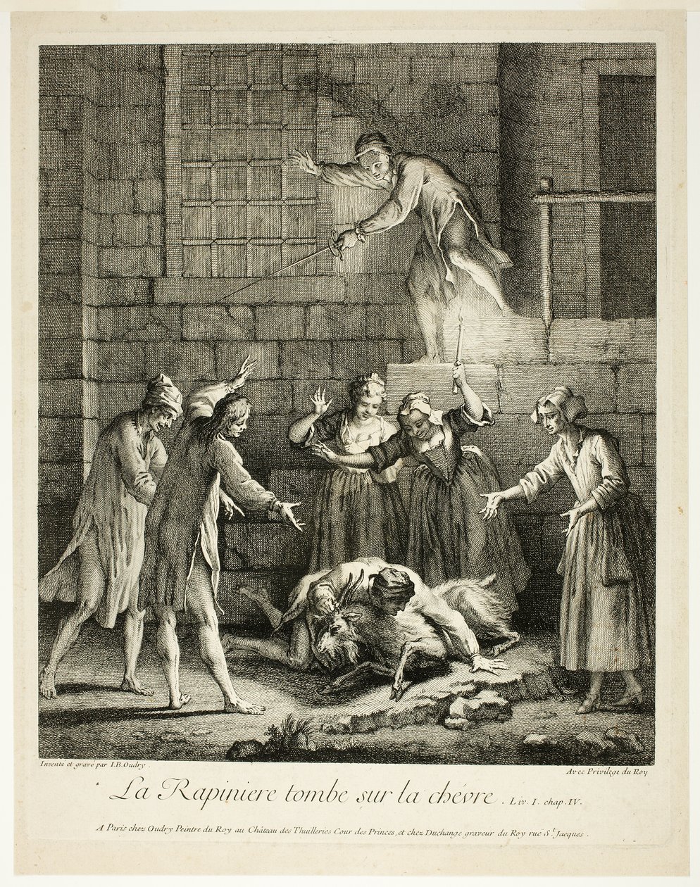 Comic Stories: The Plunderer Falls on the Goat by Jean Baptiste Oudry