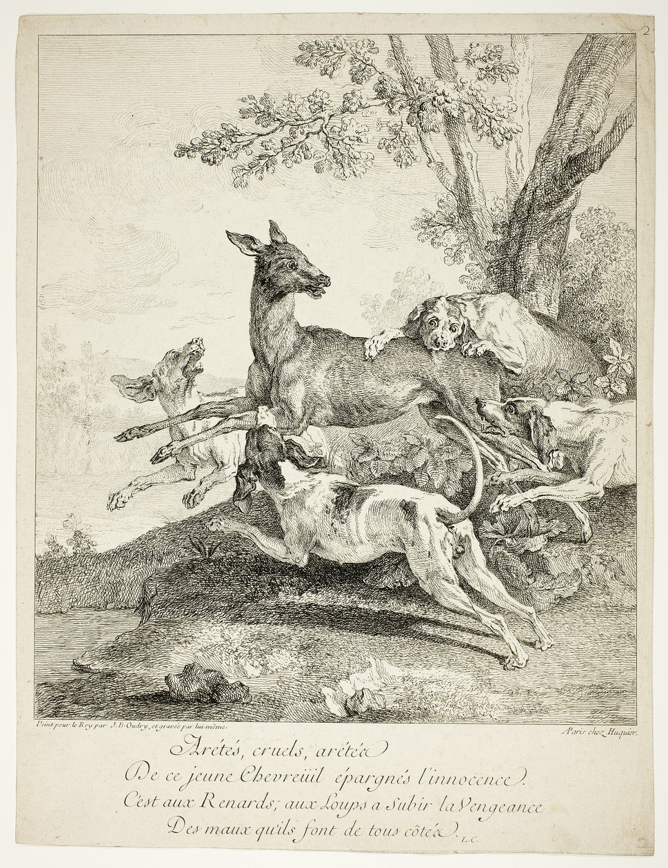 Deer Attacked by Dogs by Jean Baptiste Oudry