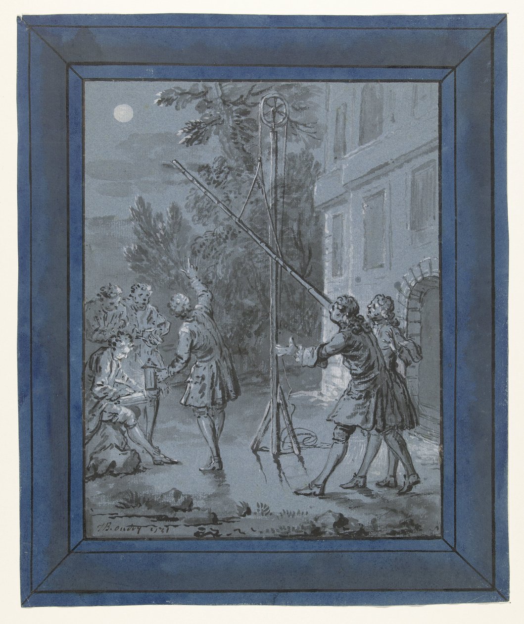 An Animal in the Moon (series title: Illustrations for Fables by Jean de La Fontaine) by Jean Baptiste Oudry