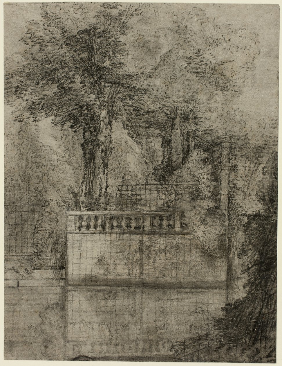 Lattice Work and Reflecting Pool at Arcueil by Jean Baptiste Oudry