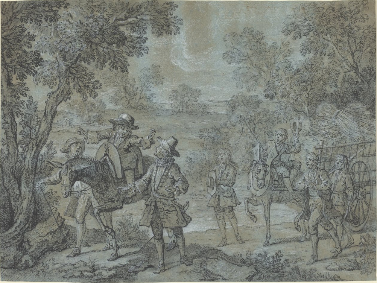 Ragotin Declares Verses; Peasants Think He is Preaching by Jean Baptiste Oudry