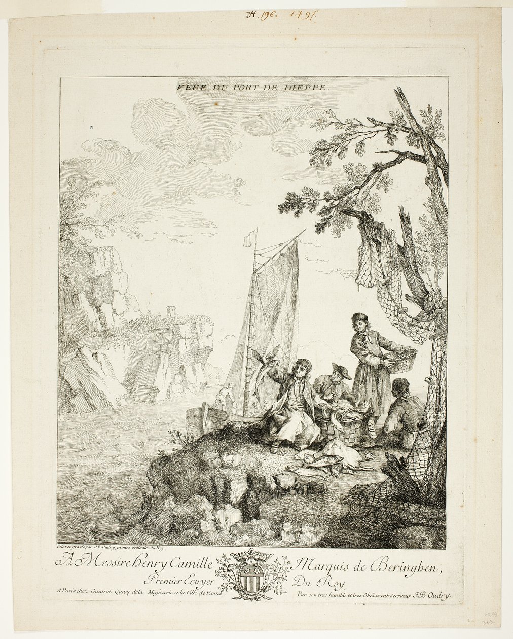 View of the Port of Dieppe by Jean Baptiste Oudry